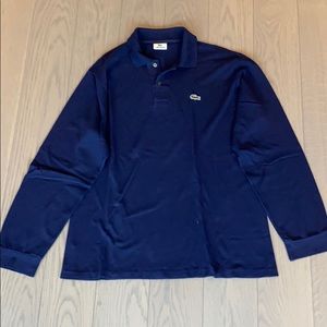 Lacoste Navy Blue Long Sleeve Polo Size 5